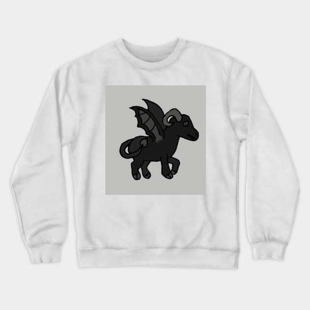 B&W Cutie Jersey Devil Crewneck Sweatshirt by ValinaMoonCreations